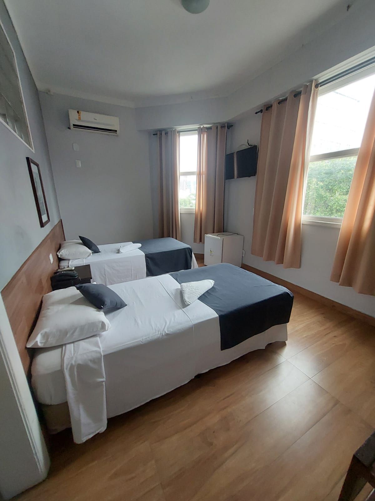 Suíte com vista para a cidade do Hotel Carioca, com varanda